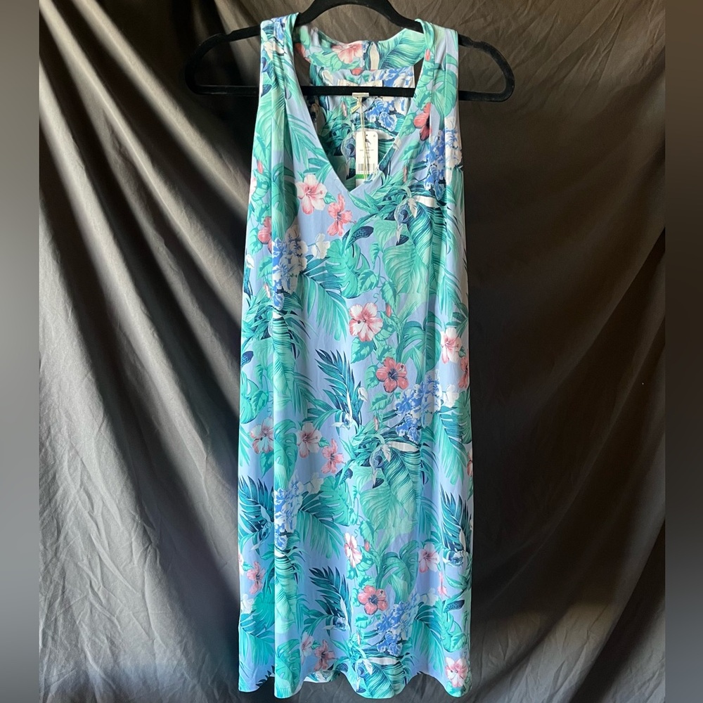Tommy Bahama New With Tags! Women’s Large Carmela Hibiscus Haven Short Dress